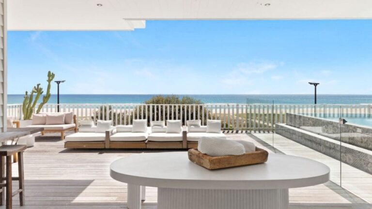 The property has direct access to the beach. Image realestate.com .au 1